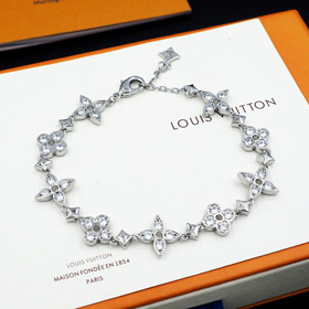 Louis Vuitton LV inlaid zircon floral hollow bracelet-3572  