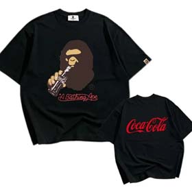 BAPE letter couple half-sleeved ape round neck print short-sleeved T-shirt（18 styles)-1805  